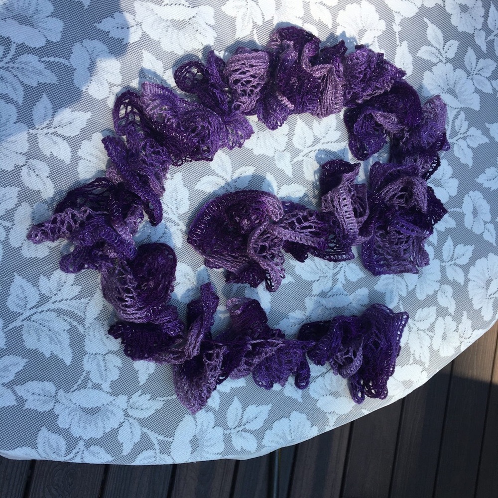 Knit scarf purple lavender